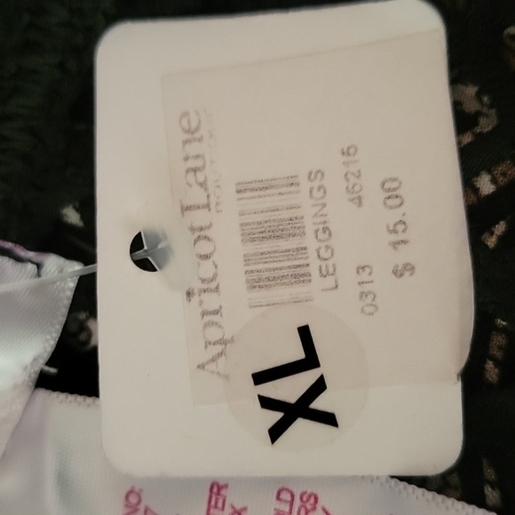 Apricot Lane Woman's Black Fish Net Leggings, Size: XL, NWT - Picture 6 of 7